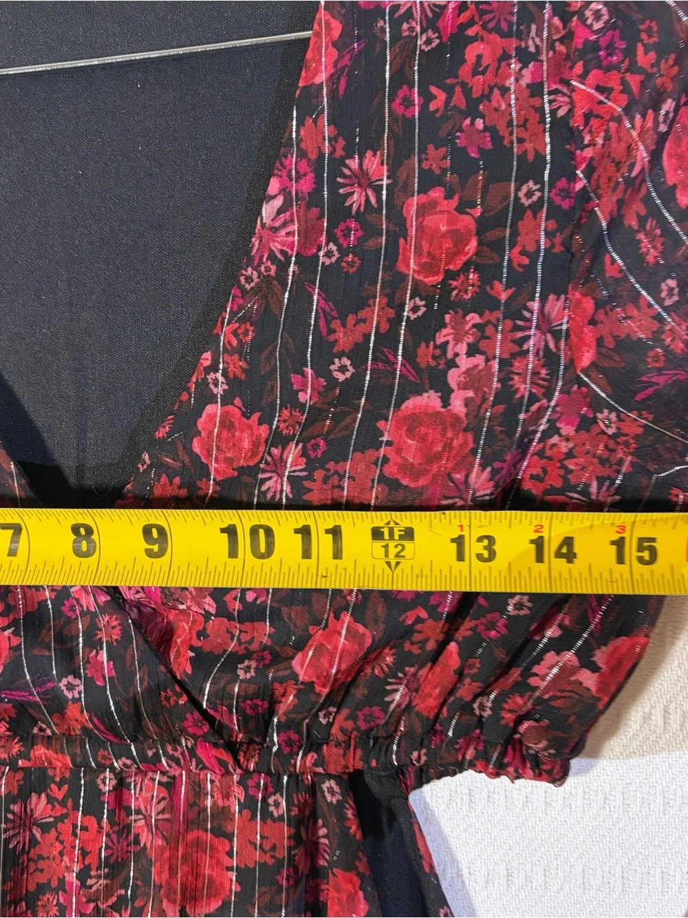 Haute Nites Floral Tiered Cutout Maxi Dress Small Flowy Fairy Party Going Out - Picture 11 of 13